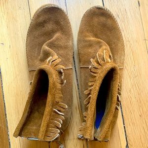 Suede moccasins